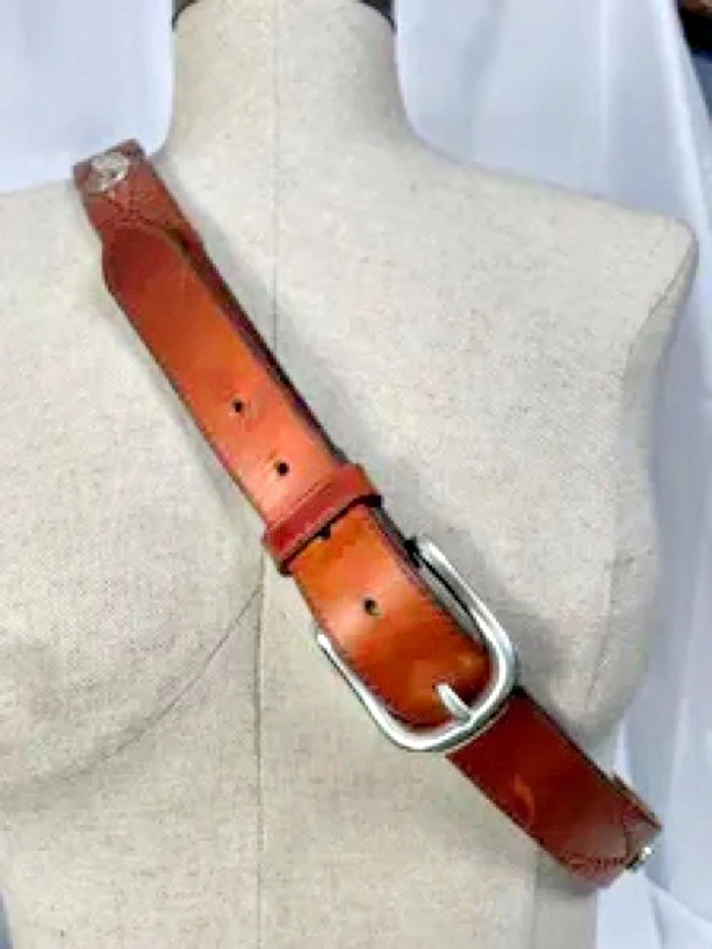 Brighton Trinidad Deep Sea Taper Belt Brown Waist 40